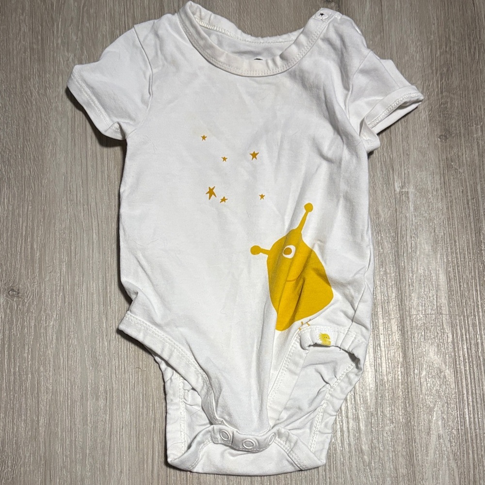 Little Earth White and Yellow Bodysuit